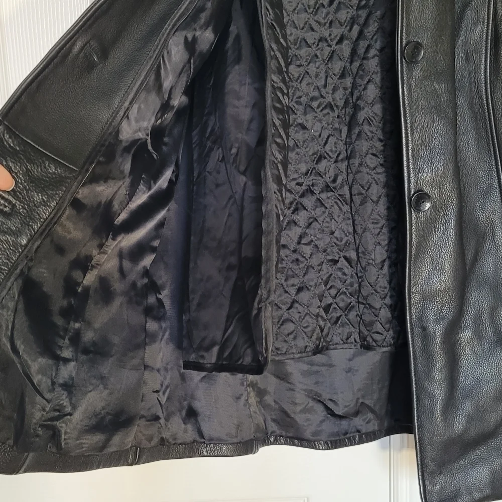 Wilsons leather black jacket Thinsulate Liner - Men’s Medium 4 buttons - Picture 4 of 12